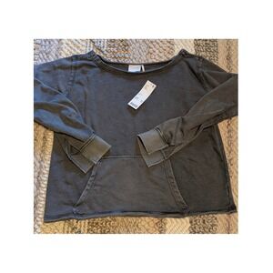 NWT Out From Under Urban Outfitters Dark Grey Boat Neck Sweatshirt xs oversized